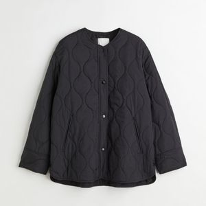 NWT H&M Black Quilted Lightweight Coat
